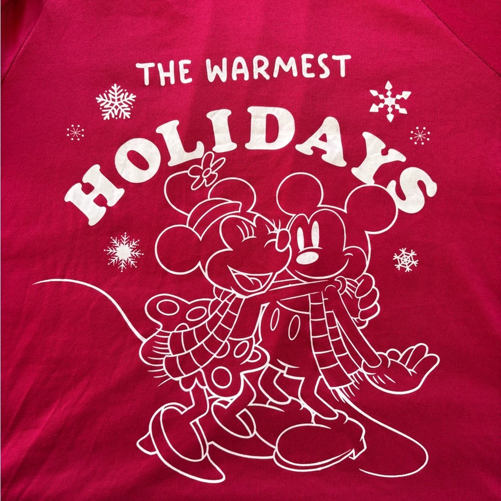 Disney  Festive Pink Holiday Top size L (12-14) - Picture 8 of 11